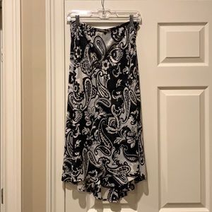 INC Silk Patterned Midi Skirt